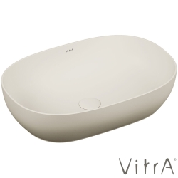 Vitra - Vitra Outline Oval Çanak Lavabo, 60 cm, Mat Kum Beji, VitraClean - 5995B422-0016
