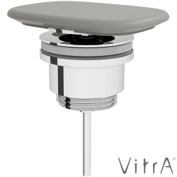 Vitra - Vitra Metropole Dikdörtgen Seramik Lavabo Süzgeci (Bas-Aç), Mat Taş Gri