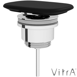 Vitra - Vitra Metropole Dikdörtgen Seramik Lavabo Süzgeci (Bas-Aç), Mat Siyah