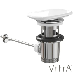 Vitra - Vitra Metropole Dikdörtgen Seramik Lavabo Süzgeci (Bas-Aç), Parlak Beyaz