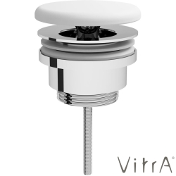 Vitra - Vitra Frame Yuvarlak Seramik Lavabo Süzgeci (Universal-Sabit), Mat Beyaz