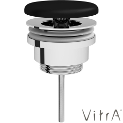 Vitra - Vitra Frame Yuvarlak Seramik Lavabo Süzgeci (Universal-Sabit), Mat Siyah