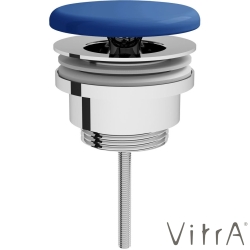 Vitra - Vitra Equal Yuvarlak Seramik Lavabo Süzgeci (Universal-Sabit), İndigo Mavi
