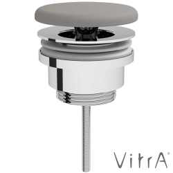 Vitra - Vitra Equal Yuvarlak Seramik Lavabo Süzgeci (Universal-Sabit), Mat Taş Gri