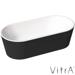 Vitra - VitrA Geo 190x90 Küvet, Gizli Taşmalı Sifon + Ayak, Mat Siyah