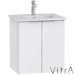 Vitra - Vitra Mia Plus Square Kapaklı Lavabo Dolabı, 60 cm, Parlak Beyaz