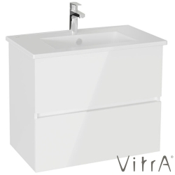 Vitra - Vitra Mia Plus Square Çift Çekmeceli Lavabo Dolabı, 80 cm, Parlak Beyaz - 69742