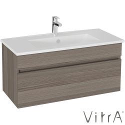 Vitra - Vitra Mia Plus Square Tek Çekmeceli Lavabo Dolabı, 100 cm, Cordoba - 69803
