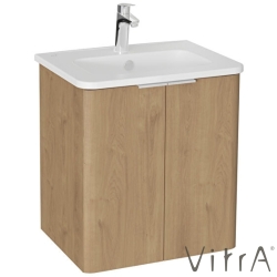 Vitra - Vitra Mia Plus Round Kapaklı Lavabo Dolabı, 60 cm, Altın Meşe - 69813