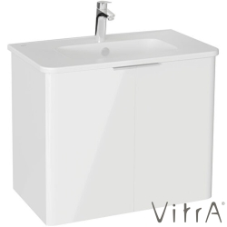 Vitra - Vitra Mia Plus Round Kapaklı Lavabo Dolabı, 80 cm, Parlak Beyaz - 69820