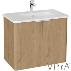 Vitra - Vitra Mia Plus Round Kapaklı Lavabo Dolabı, 80 cm, Altın Meşe - 69821