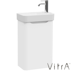 Vitra - Vitra Integra Round Lavabo Dolabı, 45 cm, Kapaklı, Mat Beyaz, Sağ - 69835