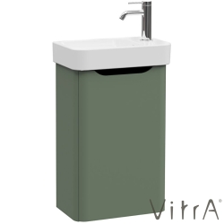 Vitra - Vitra Integra Round Lavabo Dolabı, 45 cm, Kapaklı, Mat Yeşil, Sağ - 69839