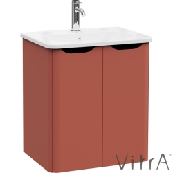 Vitra - Vitra Integra Round Kapaklı Lavabo Dolabı, Ayaksız, 60 cm, Mat Kırmızı - 69847