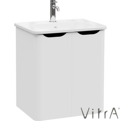 Vitra - Vitra Integra Round Kapaklı Lavabo Dolabı, Ayaksız, 60 cm, Mat Açık Gri - 69849