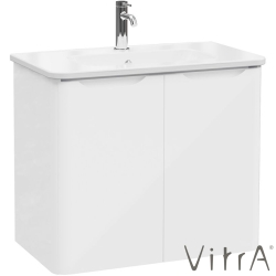 Vitra - Vitra Integra Round Kapaklı Lavabo Dolabı, Ayaksız, 80 cm, Parlak Beyaz - 69852