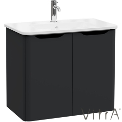 Vitra - Vitra Integra Round Kapaklı Lavabo Dolabı, Ayaksız, 80 cm, Mat Grafit - 69854