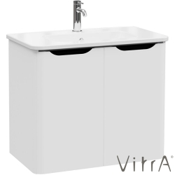 Vitra - Vitra Integra Round Kapaklı Lavabo Dolabı, Ayaksız, 80 cm, Mat Açık Gri - 69858