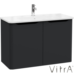 Vitra - Vitra Integra Round Kapaklı Lavabo Dolabı, Ayaksız, 100 cm, Mat Grafit - 69863