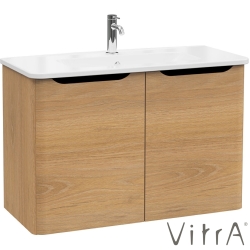 Vitra - Vitra Integra Round Kapaklı Lavabo Dolabı, Ayaksız, 100 cm, Altın Meşe - 69864