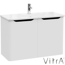 Vitra - Vitra Integra Round Kapaklı Lavabo Dolabı, Ayaksız, 100 cm, Mat Açık Gri - 69867