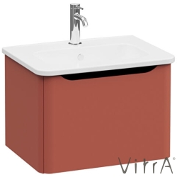 Vitra - Vitra Integra Round Tek Çekmeceli Lavabo Dolabı, Ayaksız, 60 cm, Mat Kırmızı - 69901