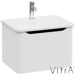 Vitra - Vitra Integra Round Tek Çekmeceli Lavabo Dolabı, Ayaksız, 60 cm, Mat Açık Gri - 69903