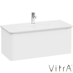 Vitra - Vitra Integra Round Tek Çekmeceli Lavabo Dolabı, Ayaksız, 100 cm, Mat Beyaz - 69916