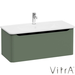 Vitra - Vitra Integra Round Tek Çekmeceli Lavabo Dolabı, Ayaksız, 100 cm, Mat Yeşil - 69920