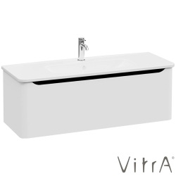 Vitra - Vitra Integra Round Tek Çekmeceli Lavabo Dolabı, Ayaksız, 120 cm, Mat Açık Gri - 69930