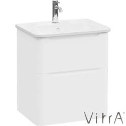 Vitra - Vitra Integra Round Çift Çekmeceli Lavabo Dolabı, Ayaksız, 60 cm, Mat Beyaz - 69970