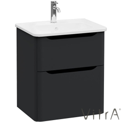 Vitra - Vitra Integra Round Çift Çekmeceli Lavabo Dolabı, Ayaksız, 60 cm, Mat Grafit - 69971