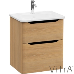 Vitra - Vitra Integra Round Çift Çekmeceli Lavabo Dolabı, Ayaksız, 60 cm, Altın Meşe - 69972