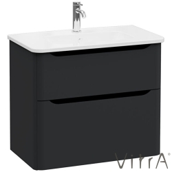 Vitra - Vitra Integra Round Çift Çekmeceli Lavabo Dolabı, Ayaksız, 80 cm, Mat Grafit - 69980