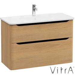Vitra - Vitra Integra Round Çift Çekmeceli Lavabo Dolabı, Ayaksız, 100 cm, Altın Meşe - 69990