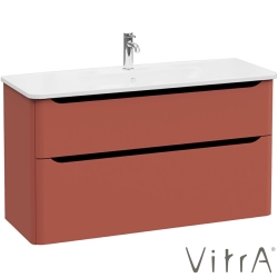 Vitra - Vitra Integra Round Çift Çekmeceli Lavabo Dolabı, Ayaksız, 120 cm, Mat Kırmızı - 70000