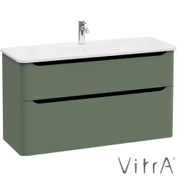 Vitra - Vitra Integra Round Çift Çekmeceli Lavabo Dolabı, Ayaksız, 120 cm, Mat Yeşil - 70001