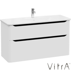 Vitra - Vitra Integra Round Çift Çekmeceli Lavabo Dolabı, Ayaksız, 120 cm, Mat Açık Gri - 70002