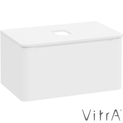 Vitra - Vitra Integra Round Tek Çekmeceli Çanak Lavabo Uyumlu Lavabo Dolabı, Mat Beyaz, 80 cm (Çanak Lavabo Hariç-Armatür Deliksiz) - 70042