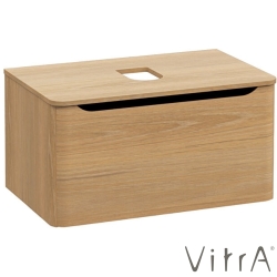Vitra - Vitra Integra Round Tek Çekmeceli Çanak Lavabo Uyumlu Lavabo Dolabı, Altın Meşe, 80 cm (Çanak Lavabo Hariç-Armatür Deliksiz) - 70044