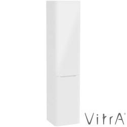 Vitra - Vitra Integra Round Çift Kapaklı Çamaşır Sepetli Boy Dolabı, Parlak Beyaz (Sol) - 70077