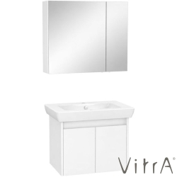 Vitra - Vitra Step Lavabo Dolabı Demonte Set, 85 cm, Beyaz (Lavabo Dolabı, Dolaplı Ayna)