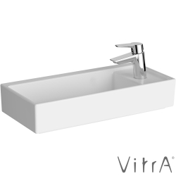 Vitra - Vitra ArchiPlan Sağdan Armatür Delikli Çanak Lavabo, 60x28 cm, VitraClean