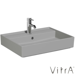 Vitra - VitrA ArchiPlan Lavabo, 60x46 cm, Mat Taş Gri, VitrAClean