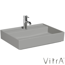 Vitra - Vitra ArchiPlan Lavabo, 60x46 cm, Mat Taş Gri, VitraClean