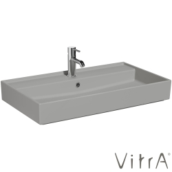 Vitra - Vitra ArchiPlan Lavabo, 80x46 cm, Mat Taş Gri, VitraClean