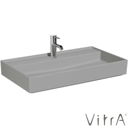 Vitra - VitrA ArchiPlan Çanak Lavabo, 80x46 cm, Mat Taş Gri, VitrAClean