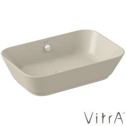 Vitra - Vitra Geo Dikdörtgen Çanak Lavabo, 60 cm, Mat Kum Beji