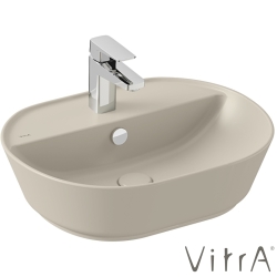 Vitra - Vitra Geo Oval Çanak Lavabo, 55 cm, Mat Kum Beji