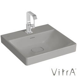 Vitra - Vitra Metropole Lavabo, 50 cm, Mat Taş Gri, VitraClean